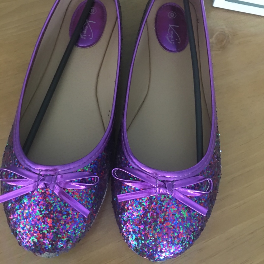 Purple sparkle flats